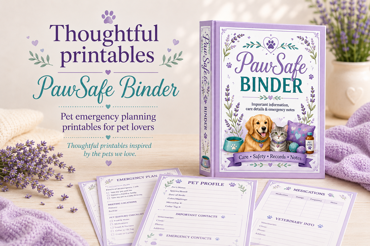 Pet care printable pages and resources